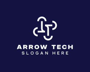 Drone Tech Quadrotor logo design