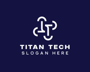 Drone Tech Quadrotor logo design