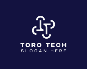 Drone Tech Quadrotor logo design