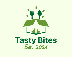 Cafeteria - Healthy Box Utensils logo design