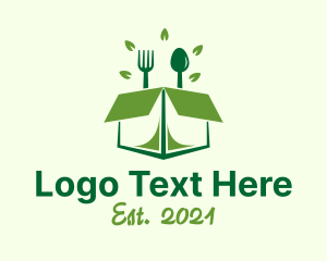 Parcel - Healthy Box Utensils logo design