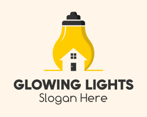 Light Bulb Home logo design