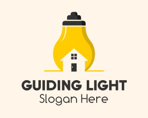 Light Bulb Home logo design