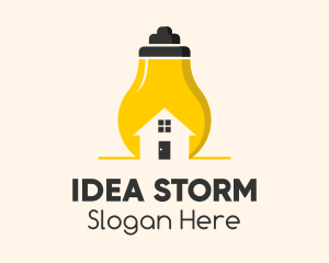 Light Bulb Home logo design