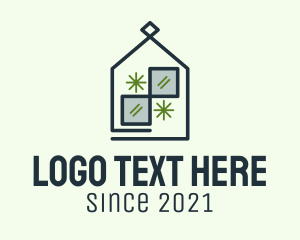 Rental - Home Renovation Outline logo design