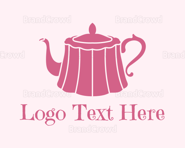 Pink Cake Tea Pot Logo