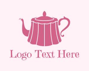 Coffee Shop - Pink Cake Tea Pot logo design