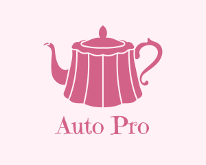 Cake Shop - Pink Cake Tea Pot logo design