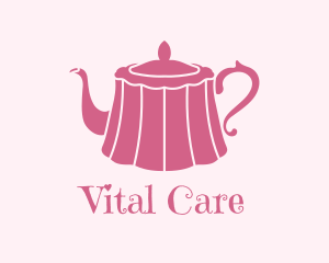 Cake Shop - Pink Cake Tea Pot logo design