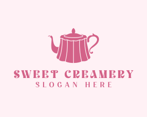 Pink Cake Tea Pot logo design