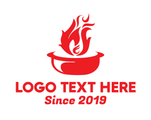 Red Chili - Hot Pot Fire logo design