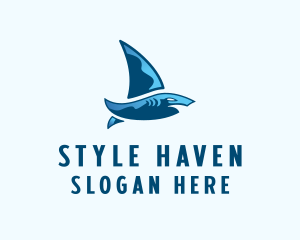 Team - Shark Sailing Boat logo design