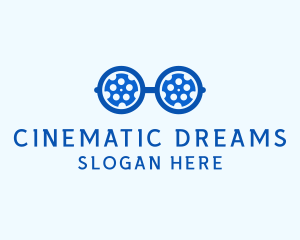 Film Reel Eyeglass logo design