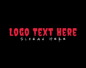 Handwritten - Gore Blood Horror Business logo design