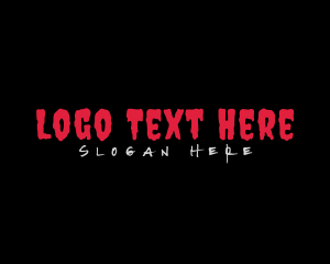 Creepy - Gore Blood Horror Business logo design