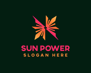 Abstract Solar Sun  logo design