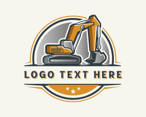 Heavy Machinery - Excavator Construction Machinery logo design