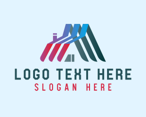House Hunting - Angled Roof Lines logo design