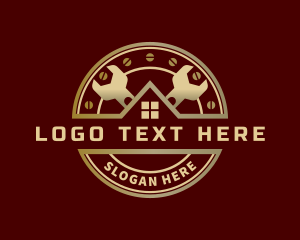 Roof - Wrench House Repair logo design