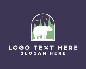 Placard - Forest Grizzly Bear logo design