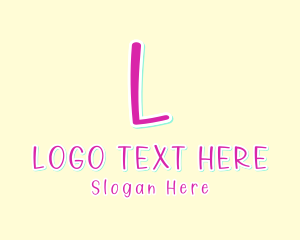 Initial - Kinder Handwriting Playroom logo design