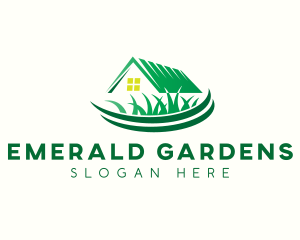 Lawn Grass Cutter logo design