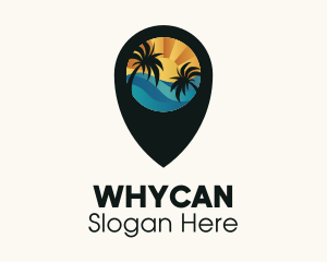 Coast - Tropical Beach Location logo design