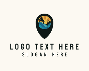 Area - Tropical Beach Location logo design