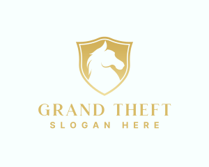Shield - Premium Shield Horse logo design