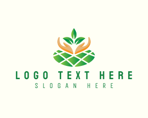 Vegetation - Farm Agriculture Hand logo design