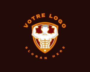 Bodybuilder Gym Man Logo