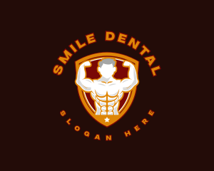 Man - Bodybuilder Gym Man logo design