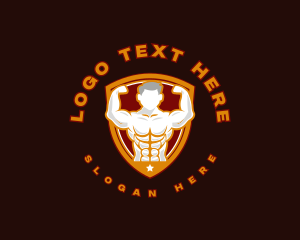 Strong - Bodybuilder Gym Man logo design
