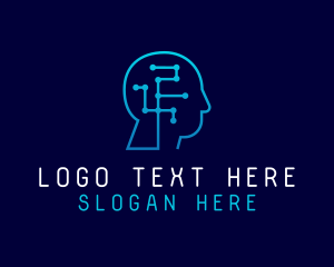 Psychology - Robot Machine Brain logo design