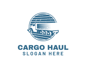 Rustic Shipping Truck logo design