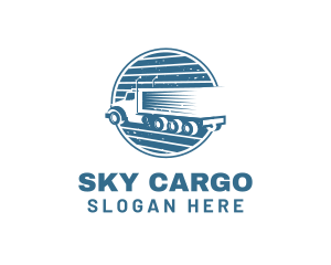 Rustic Shipping Truck logo design