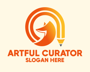 Fox Gradient Pencil logo design