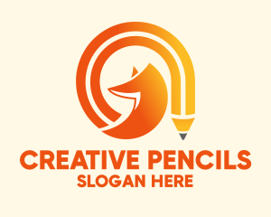 Fox Gradient Pencil logo design