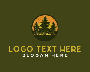 Forest - Pine Tree Eco Forest logo design