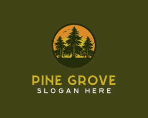 Pine Tree Eco Forest logo design