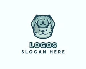Cat & Dog Grooming Logo