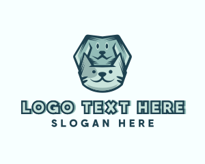 Cat & Dog Grooming Logo