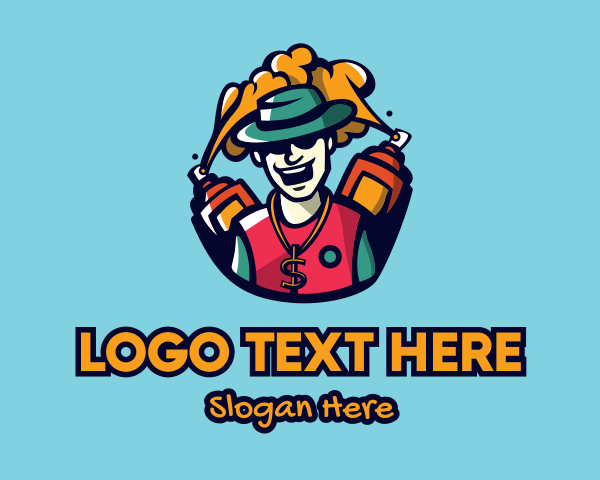 Hip Hop - Hip Hop Graffiti Artist logo design