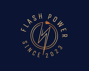 Power Lightning Bolt Plug logo design