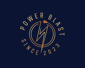 Power Lightning Bolt Plug logo design