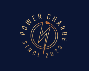 Power Lightning Bolt Plug logo design