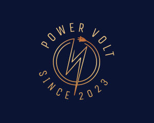 Power Lightning Bolt Plug logo design