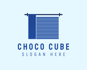 Blue Window Curtain Blinds Logo