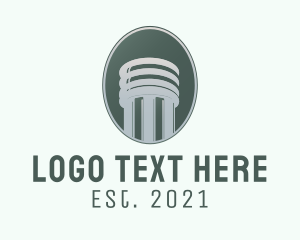 Oval - Oval Pillar Column logo design