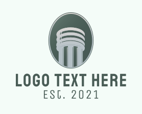 Column - Oval Pillar Column logo design